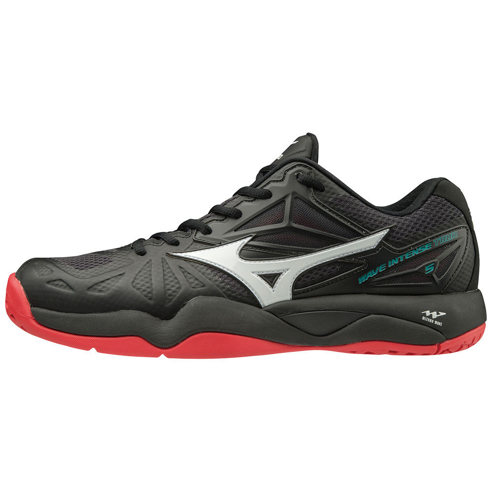 Zapatillas Tenis Mizuno WAVE INTENSE TOUR 5 AC Hombre Negras/Blancas/Rosas Baratas FXLW-27681